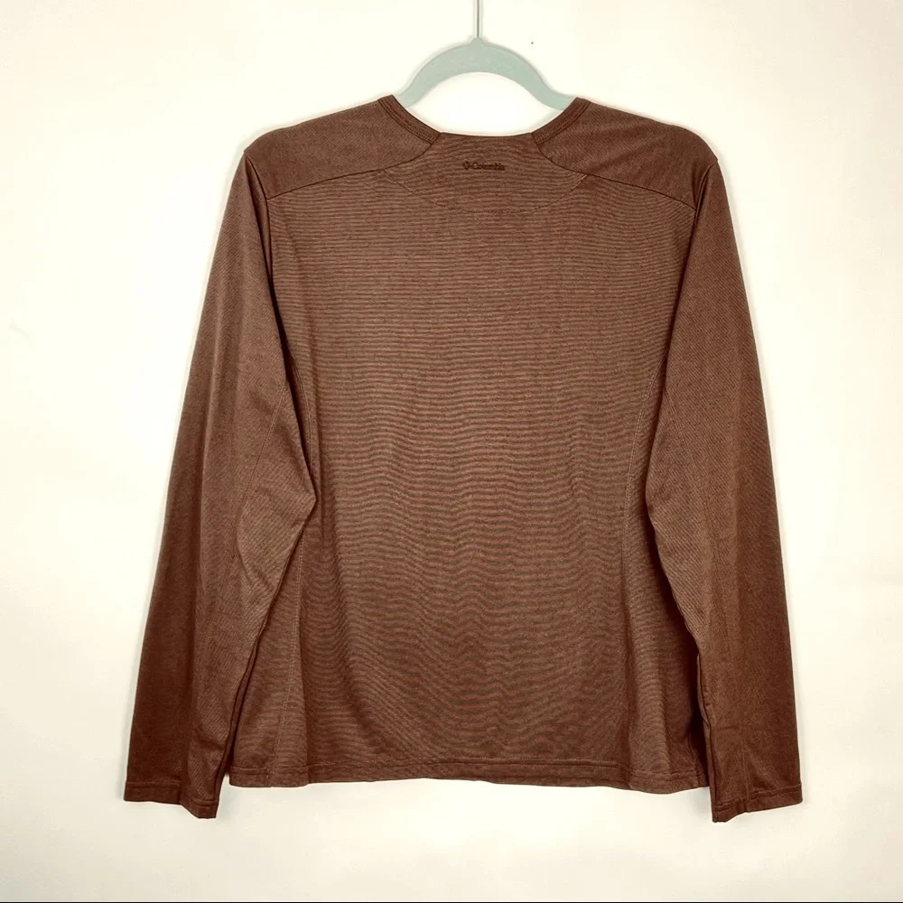 COLUMBIA Titanium Omni-Dry long sleeve base layer brown top Women’s XL - Picture 2 of 6